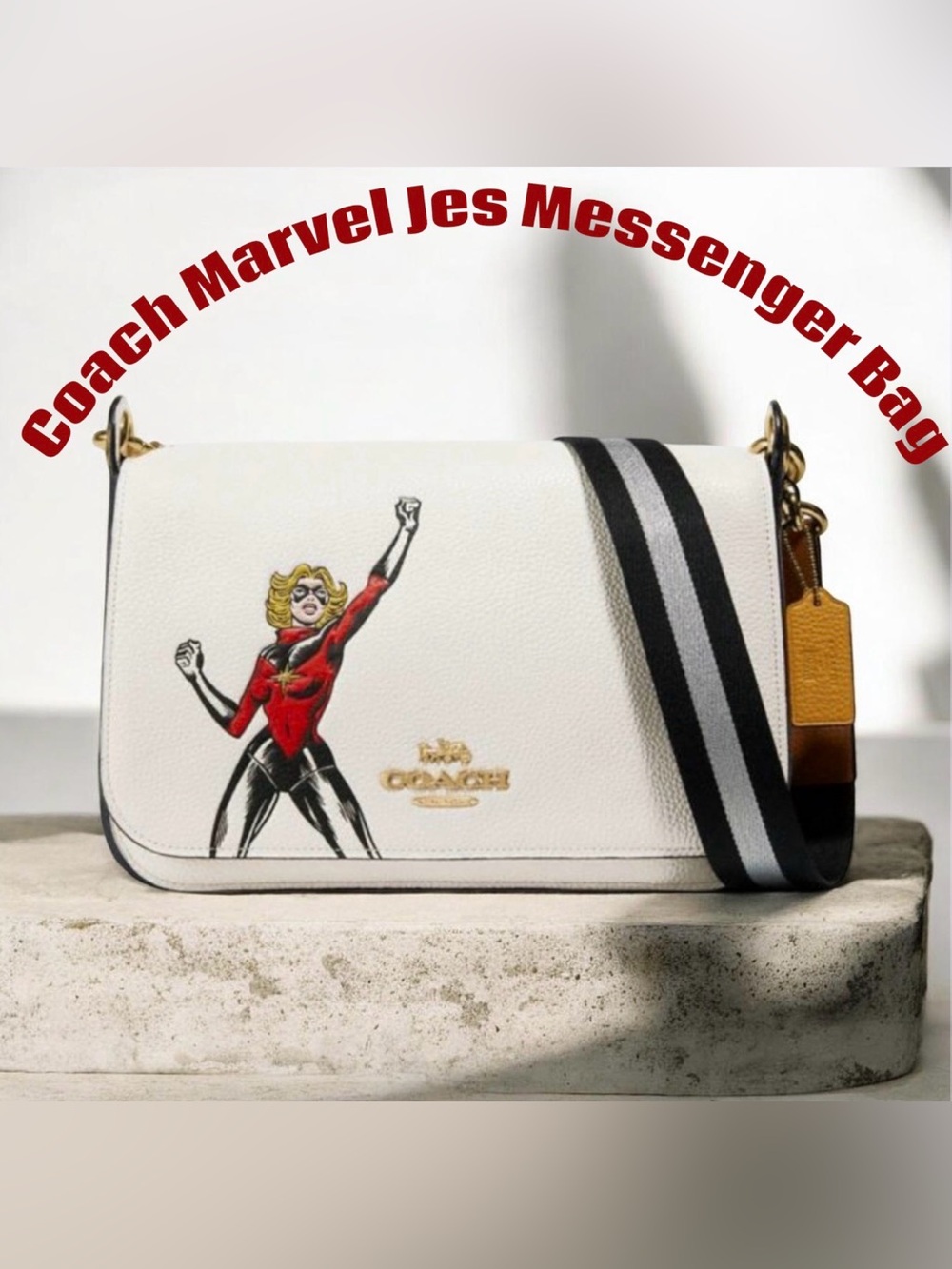 Coach Marvel with Carol Danvers Jes Messenger Bag 💼 NWT
